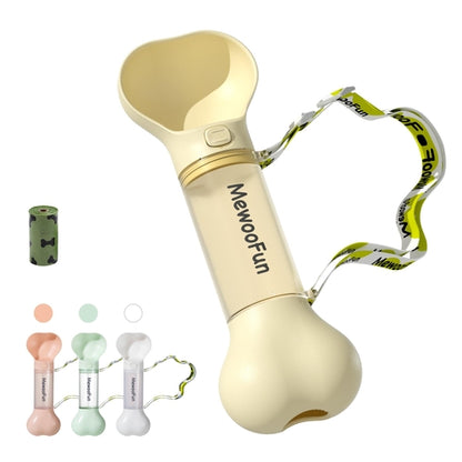 Mewoofun 2-In-1 Pet Water Bottle And Food Dispenser With Poop Bag