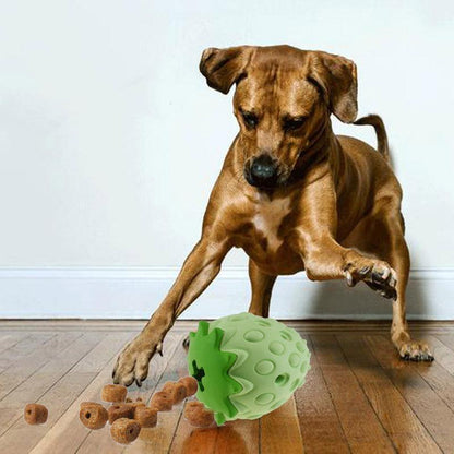 Strawberry Surprise Leaky Food Ball Chew Toy For