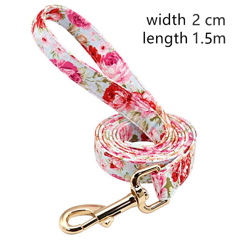 Stylish And Sturdy Nylon Floral Dog Leash
