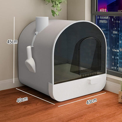 Ultimate Odor-Free Enclosed Cat Litter Box With Smart Features