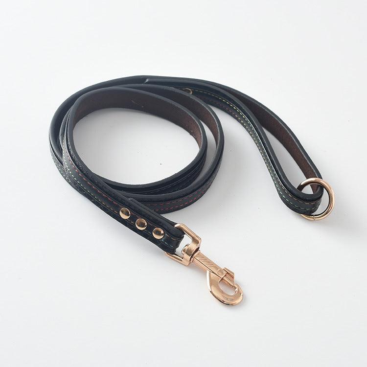 Ultimate Pet Walking Set: Stylish Pu Leash And Collar Combo