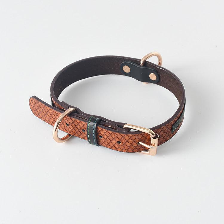 Ultimate Pet Walking Set: Stylish Pu Leash And Collar Combo