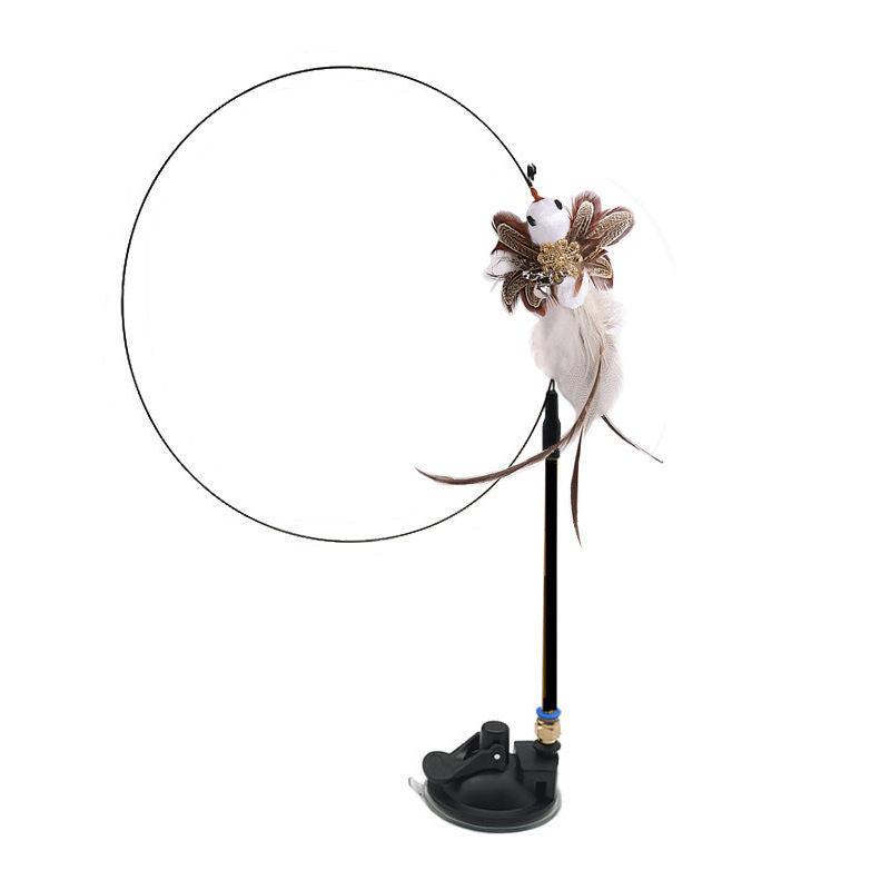 Interactive Feather Cat Teaser Stick