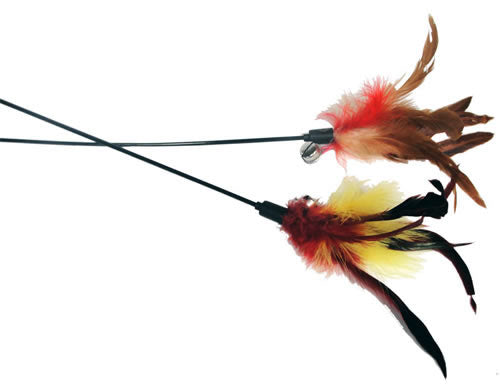 25" L Feather Wand - Cat Toy