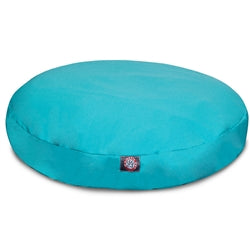 Solid Teal Medium Round Pet Bed